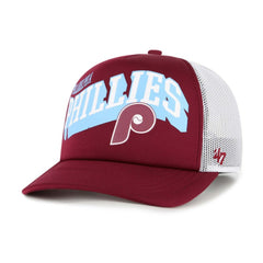 Red Philadelphia Phillies '47 Meander Foam Trucker Snapback Hat