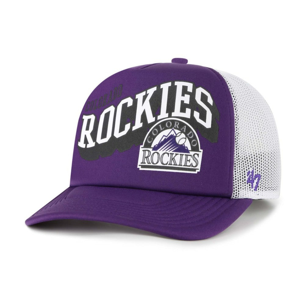 Purple Colorado Rockies '47 Meander Foam Trucker Snapback Hat