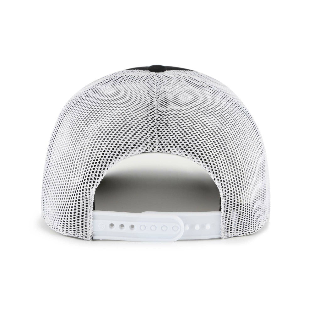 Black Miami Marlins '47 Meander Foam Trucker Snapback Hat