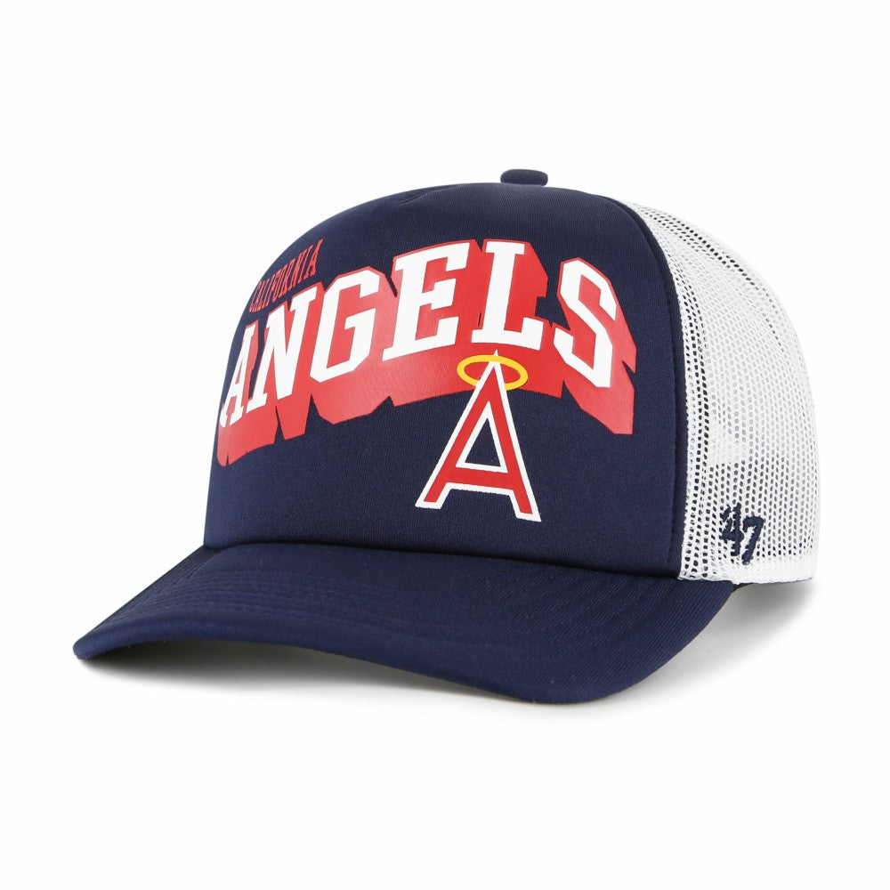 Navy Los Angeles Angels '47 Meander Foam Trucker Snapback Hat