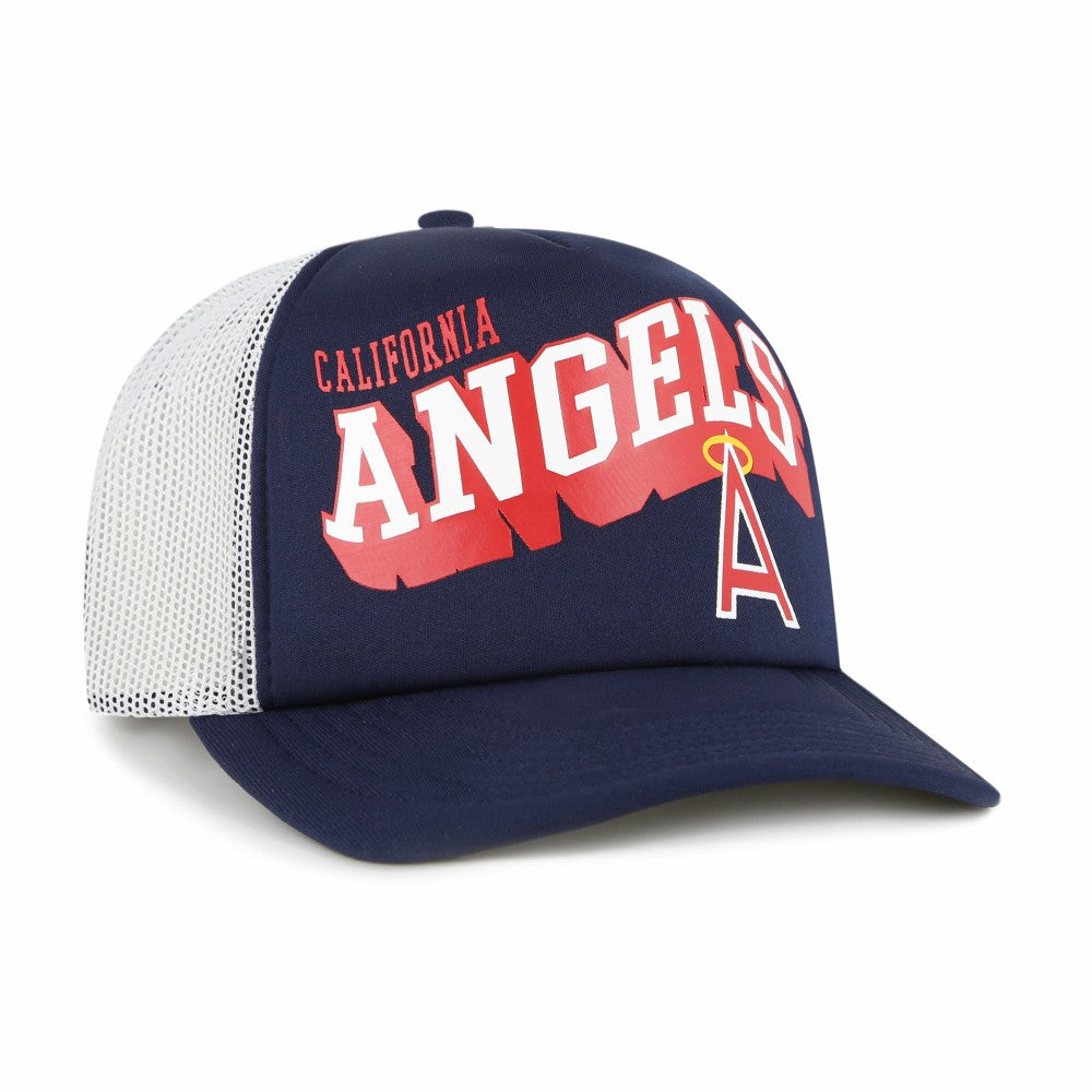 Navy Los Angeles Angels '47 Meander Foam Trucker Snapback Hat