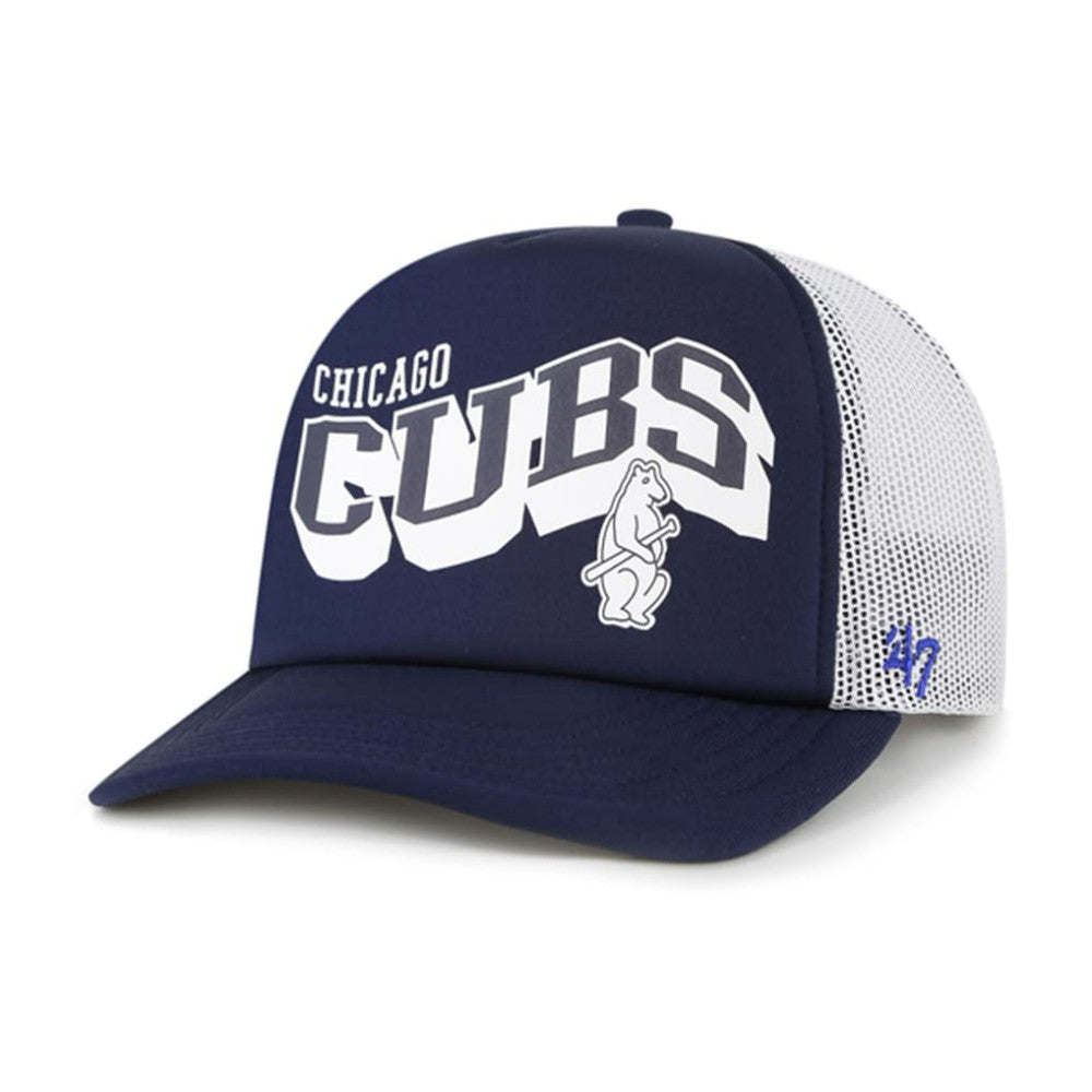 Navy Chicago Cubs '47 Meander Foam Trucker Snapback Hat