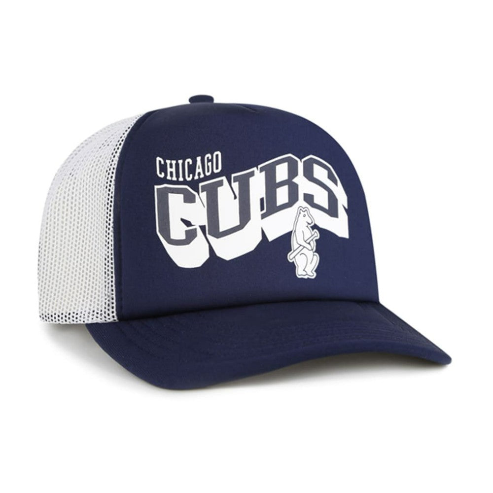 Navy Chicago Cubs '47 Meander Foam Trucker Snapback Hat