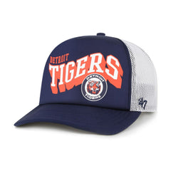 Navy Detroit Tigers '47 Meander Foam Trucker Snapback Hat