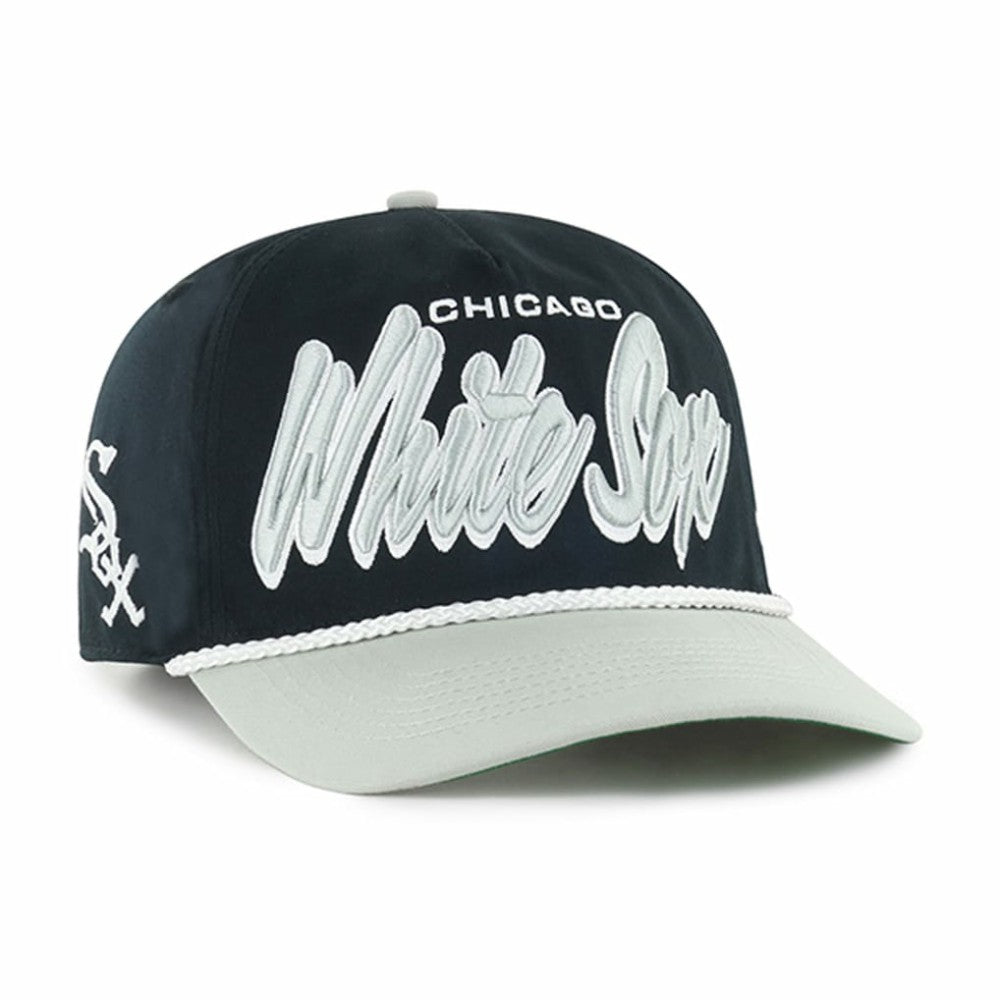 Black Chicago White Sox '47 Dropshadow Rope Hitch Adjustable Hat