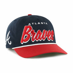 Navy Atlanta Braves '47 Dropshadow Rope Hitch Adjustable Hat