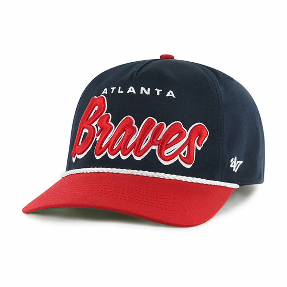 Navy Atlanta Braves '47 Dropshadow Rope Hitch Adjustable Hat
