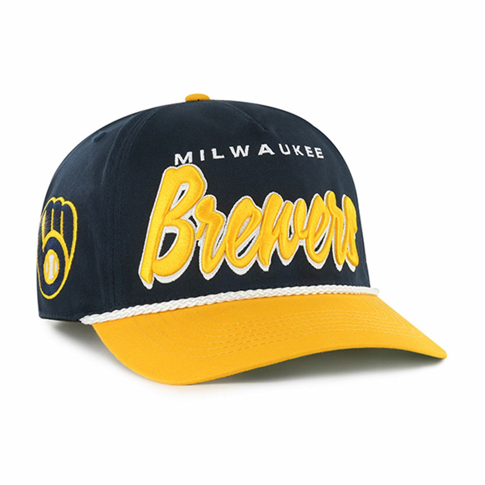 Navy Milwaukee Brewers '47 Dropshadow Rope Hitch Adjustable Hat
