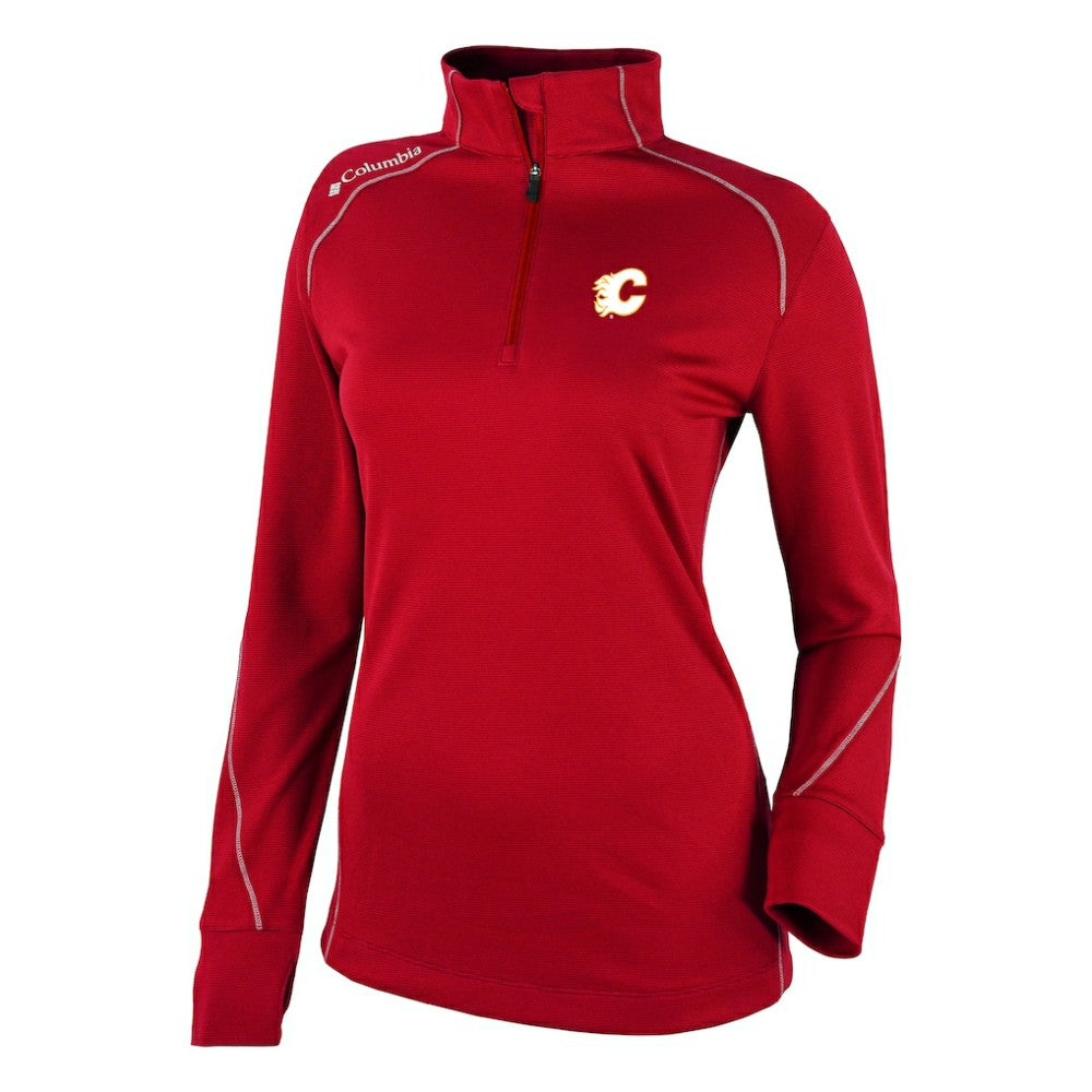 NHL Calgary Flames Columbia Women's Omni-Wick Shotgun 2.0 Quarter-Zip Pullover Top