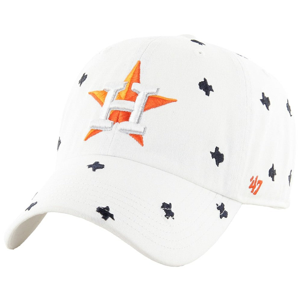 White Houston Astros '47 Women's Confetti Clean Up Adjustable Hat