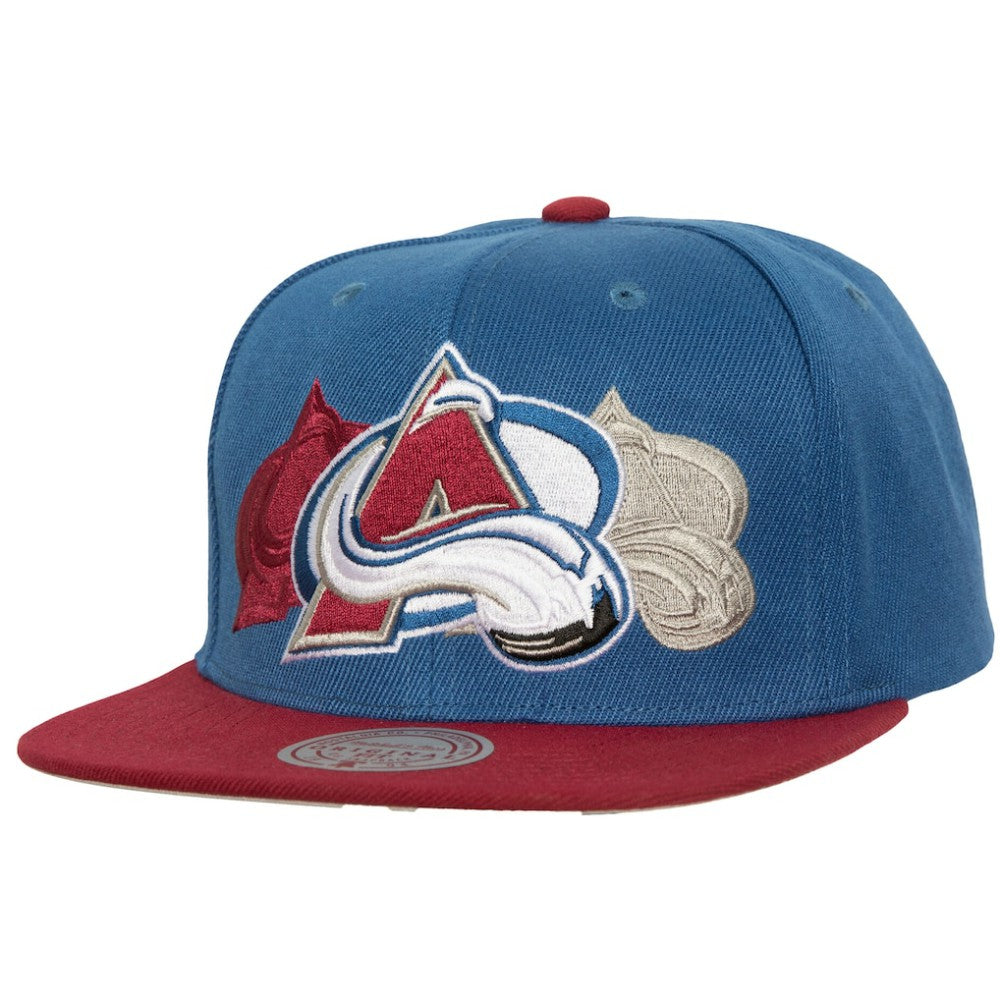 NHL Colorado Avalanche Mitchell & Ness Soul Triple Up Snapback Hat
