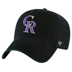 Black Colorado Rockies '47 Youth Clean Up Adjustable Hat