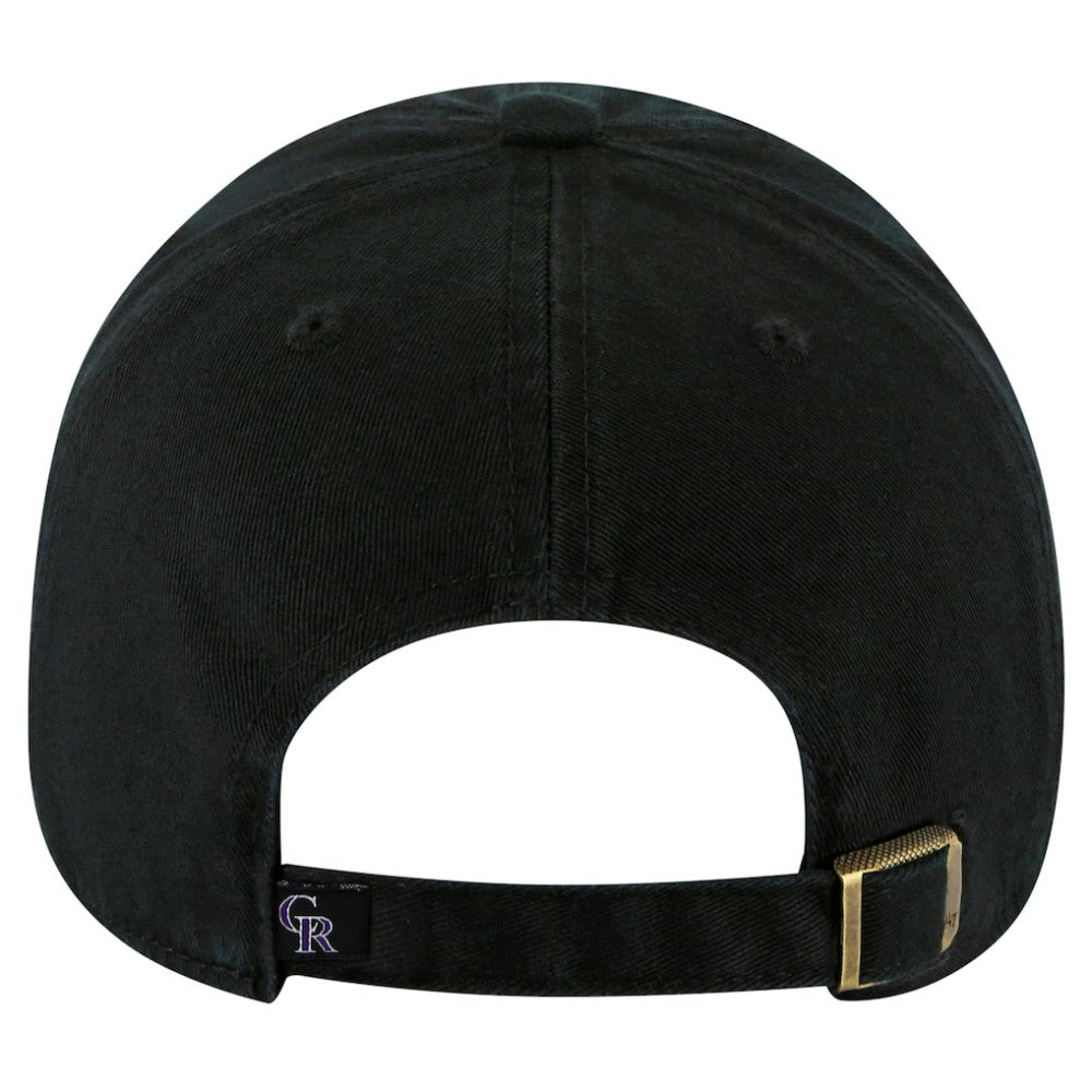 Black Colorado Rockies '47 Youth Clean Up Adjustable Hat