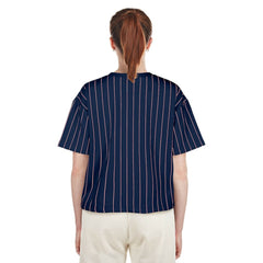 Navy Washington Nationals New Era Women's 2025 City Connect Pinstripe T-Shirt