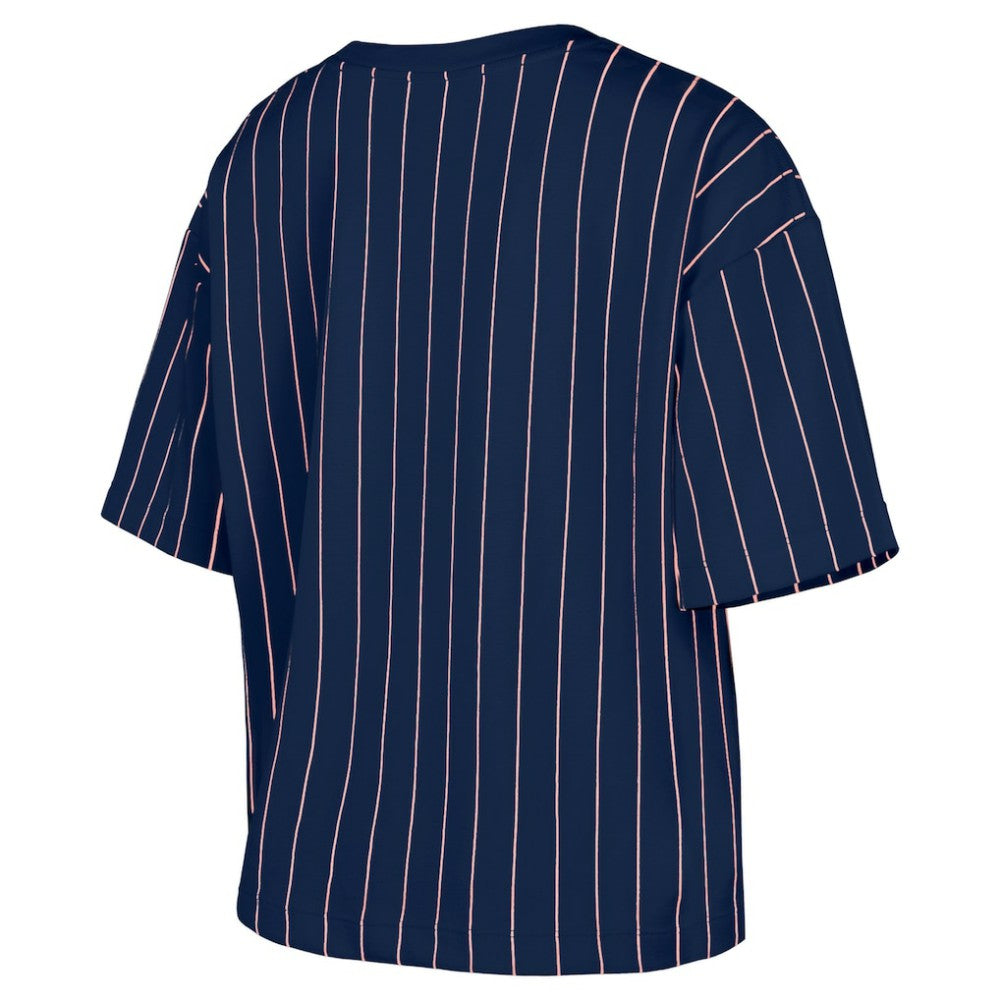 Navy Washington Nationals New Era Women's 2025 City Connect Pinstripe T-Shirt