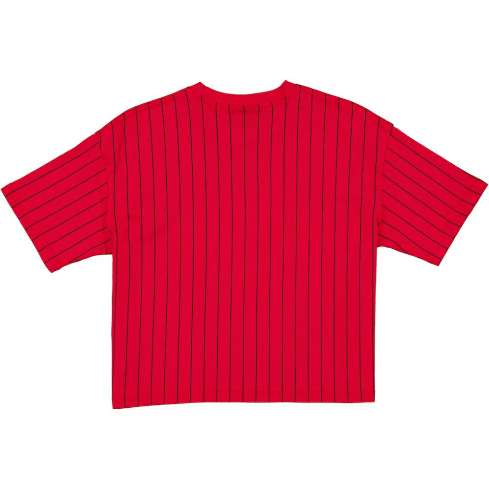 Red/Black Chicago White Sox New Era Women's 2025 City Connect Pinstripe T-Shirt