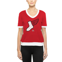 Red Chicago White Sox New Era Women's 2025 City Connect Rhinestone V-Neck T-Shirt