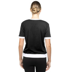 Black San Francisco Giants New Era Women's 2025 City Connect Rhinestone V-Neck T-Shirt
