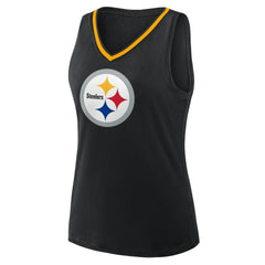 Logo Athletic Women's Plus Size Stellar Win V-Neck Tank Top - Pittsburgh Steelers Tops