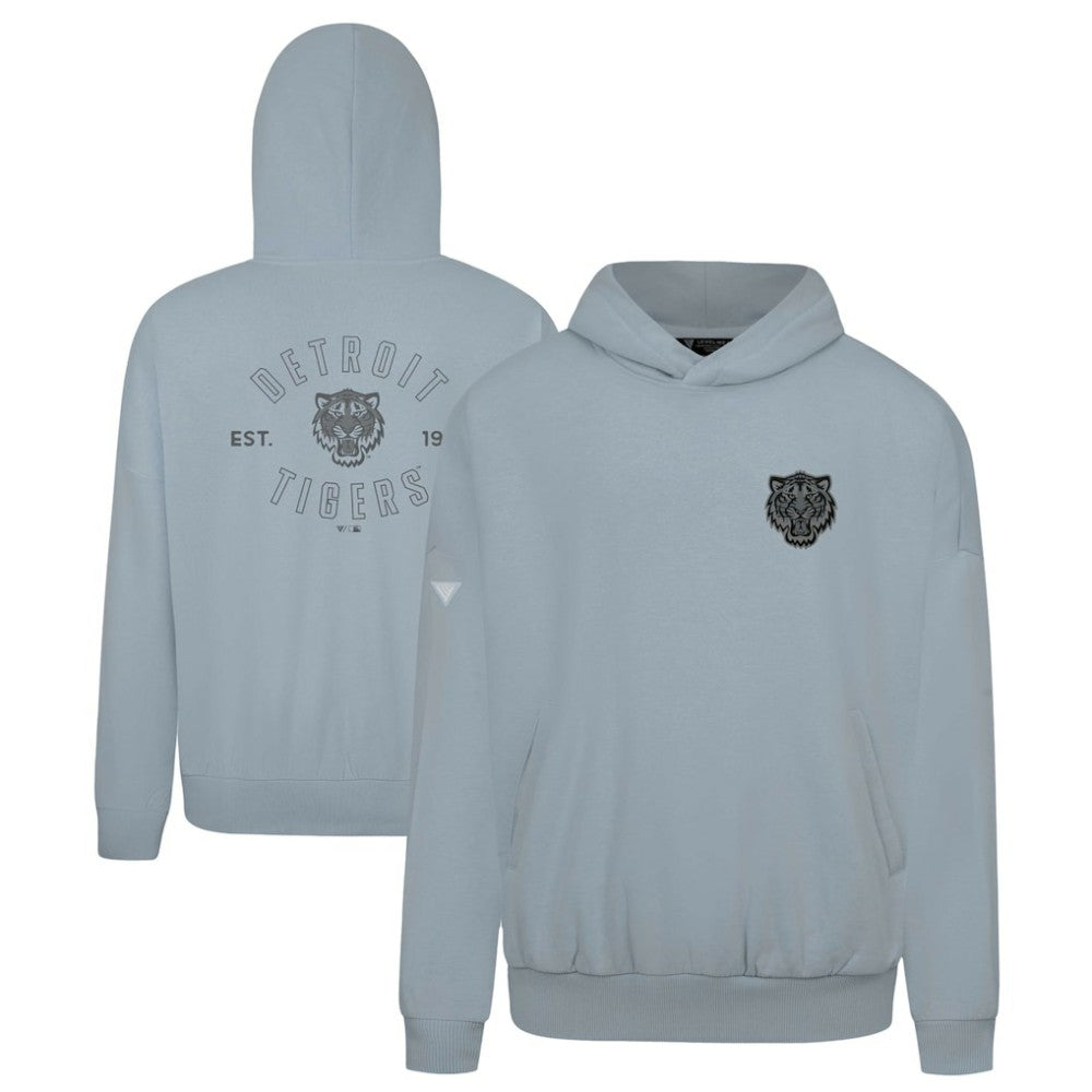 Gray Detroit Tigers Levelwear Contact Nightfall Pullover Hoodie