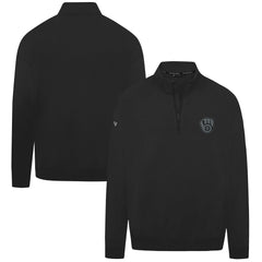Black Milwaukee Brewers Levelwear Murray Nightfall Quarter-Zip Top