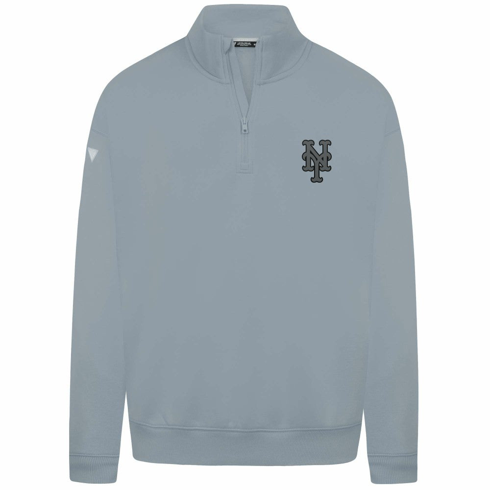 Gray New York Mets Levelwear Murray Nightfall Quarter-Zip Top