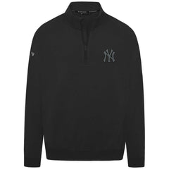 Black New York Yankees Levelwear Murray Nightfall Quarter-Zip Top