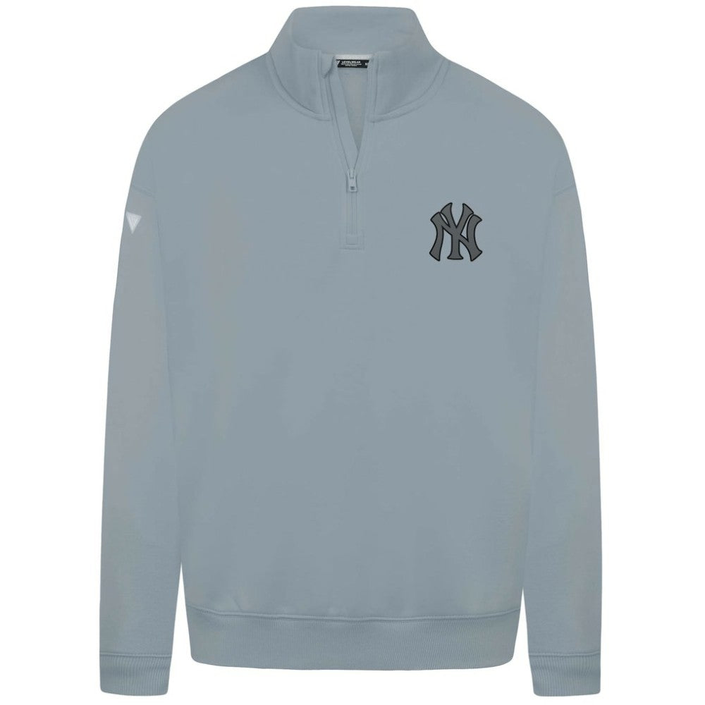Gray New York Yankees Levelwear Murray Nightfall Quarter-Zip Top