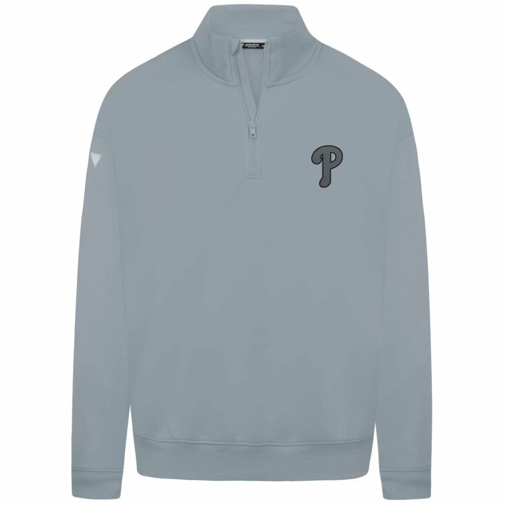 Gray Philadelphia Phillies Levelwear Murray Nightfall Quarter-Zip Top