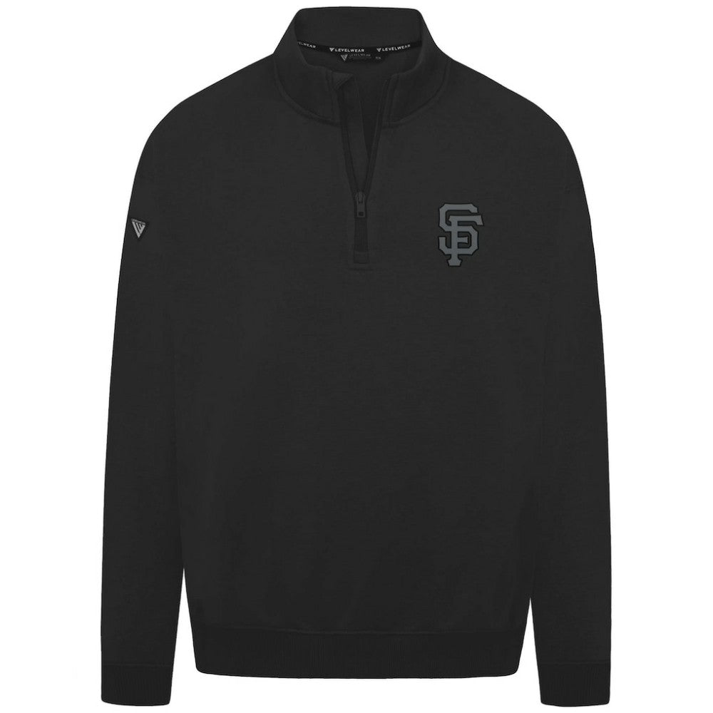 Black San Francisco Giants Levelwear Murray Nightfall Quarter-Zip Top