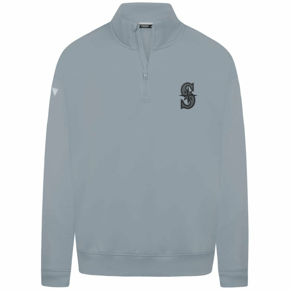 Gray Seattle Mariners Levelwear Murray Nightfall Quarter-Zip Top