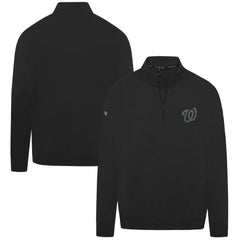 Black Washington Nationals Levelwear Murray Nightfall Quarter-Zip Top