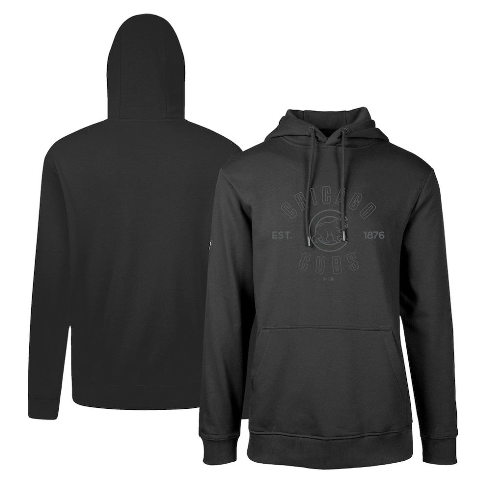 Black Chicago Cubs Levelwear Podium Abyssal Pullover Hoodie