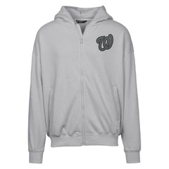 Gray Washington Nationals Levelwear Uphill Abyssal Full-Zip Hoodie