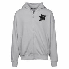 Gray Miami Marlins Levelwear Uphill Abyssal Full-Zip Hoodie