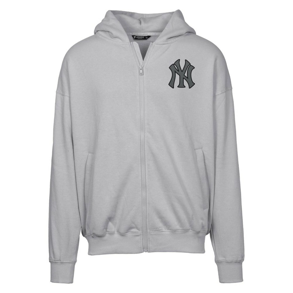 Gray New York Yankees Levelwear Uphill Abyssal Full-Zip Hoodie