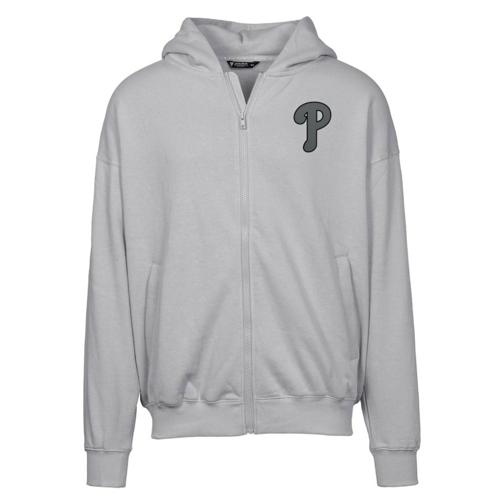 Gray Philadelphia Phillies Levelwear Uphill Abyssal Full-Zip Hoodie