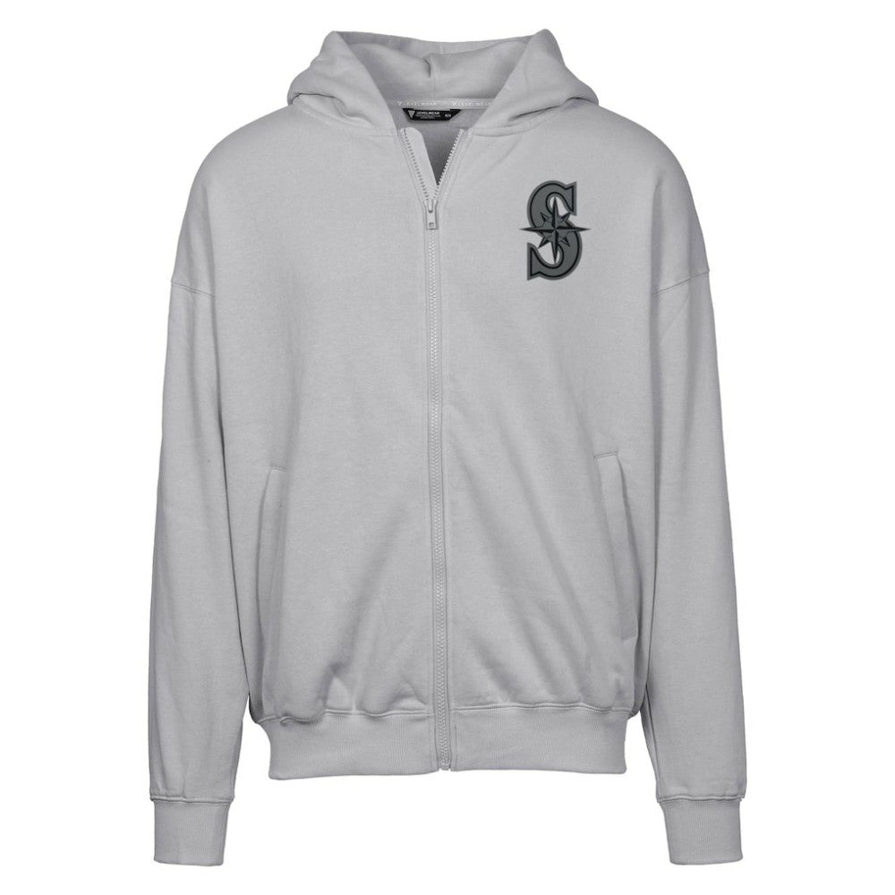 Gray Seattle Mariners Levelwear Uphill Abyssal Full-Zip Hoodie