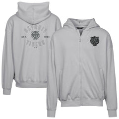 Gray Detroit Tigers Levelwear Uphill Abyssal Full-Zip Hoodie