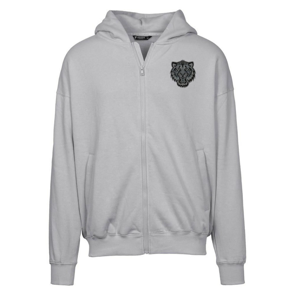 Gray Detroit Tigers Levelwear Uphill Abyssal Full-Zip Hoodie