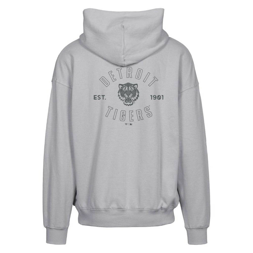 Gray Detroit Tigers Levelwear Uphill Abyssal Full-Zip Hoodie