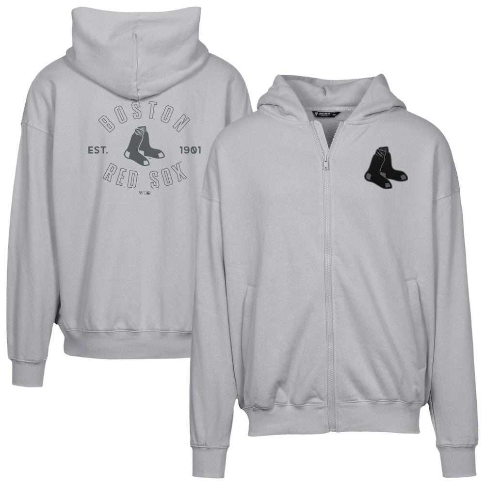 Gray Boston Red Sox Levelwear Uphill Abyssal Full-Zip Hoodie