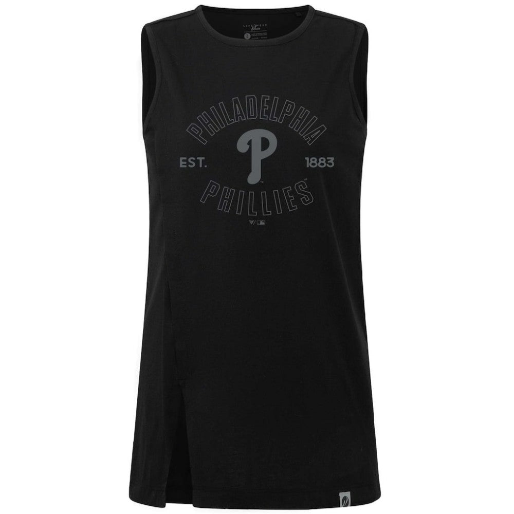 Black Philadelphia Phillies Levelwear Women's Influx Abyssal Tank Top