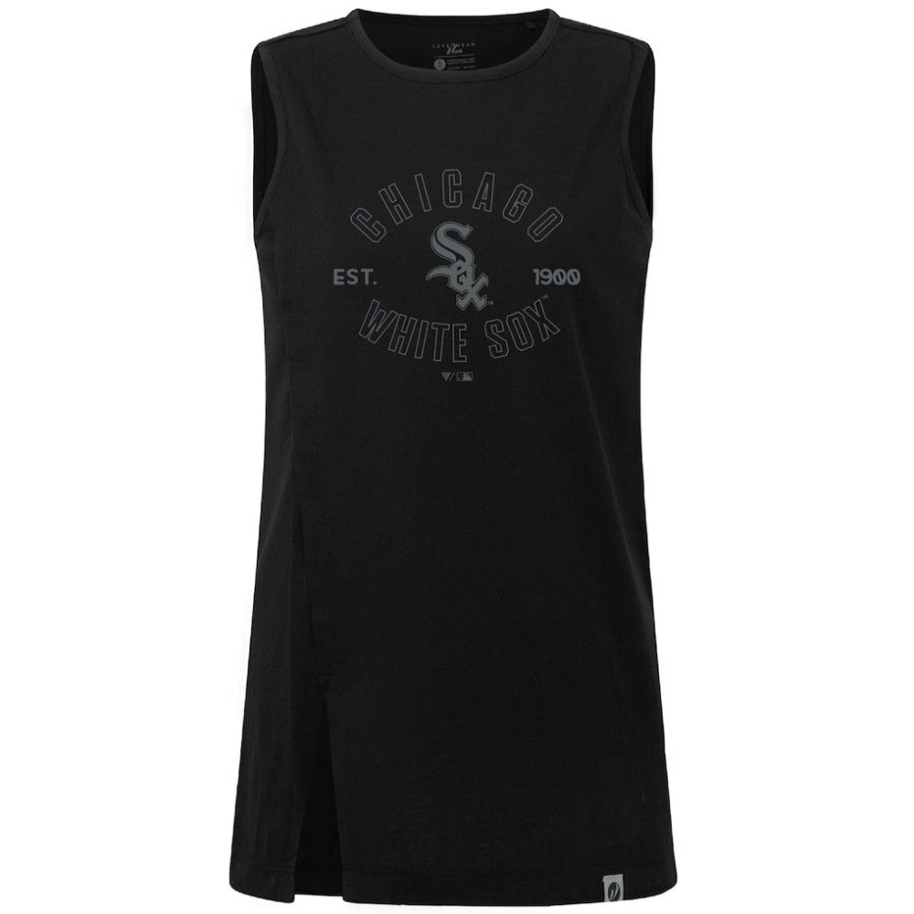 Black Chicago White Sox Levelwear Women's Influx Abyssal Tank Top