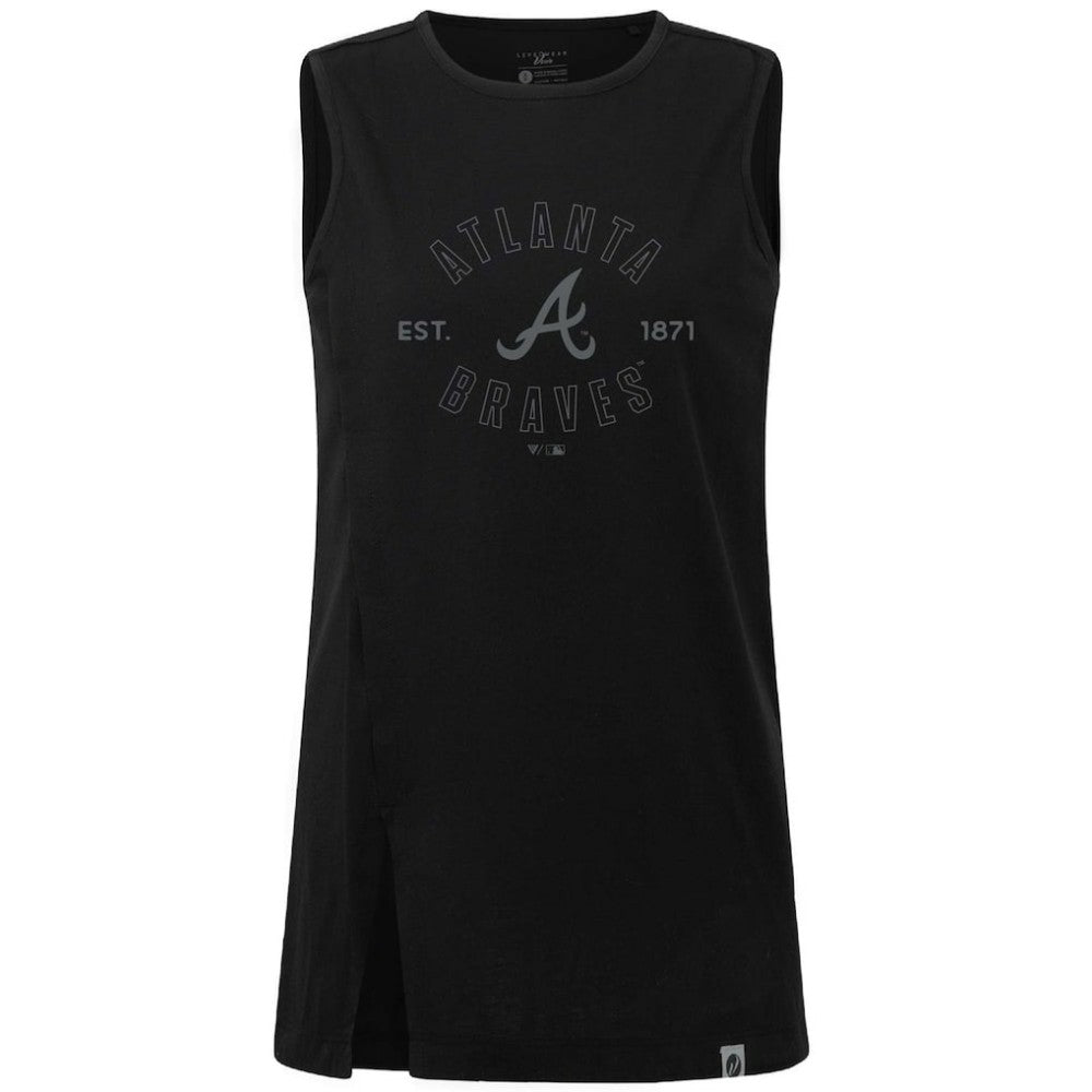 Black Atlanta Braves Levelwear Women's Influx Abyssal Tank Top