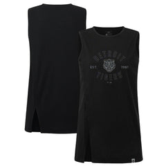 Black Detroit Tigers Levelwear Women's Influx Abyssal Tank Top