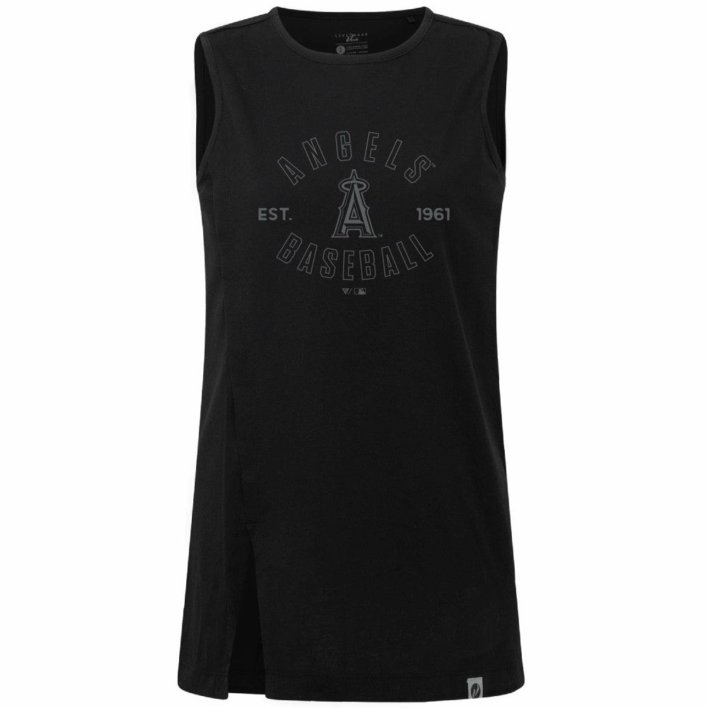 Black Los Angeles Angels Levelwear Women's Influx Abyssal Tank Top