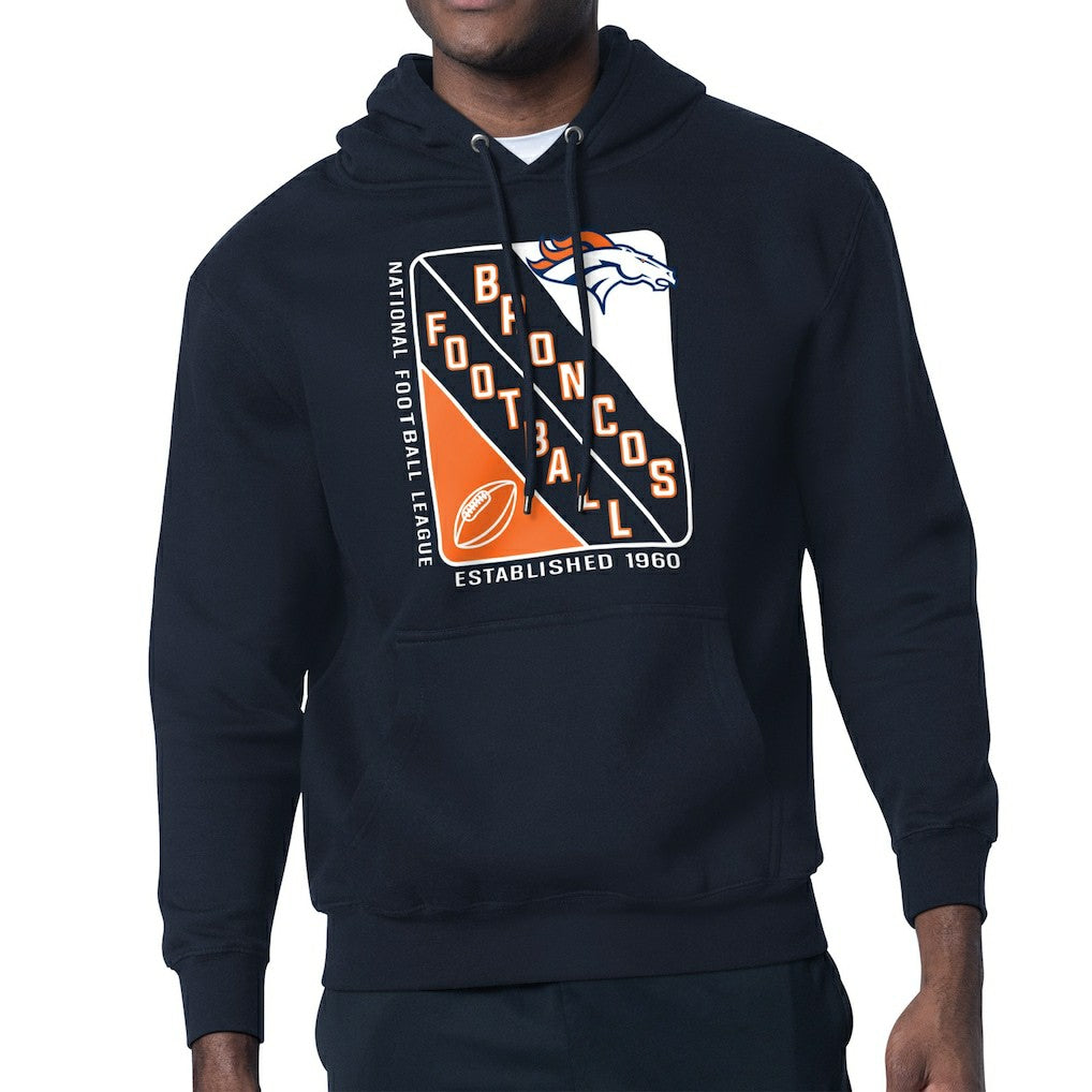 Starter Shield Logo Pullover Hoodie - Denver Broncos Hoodies