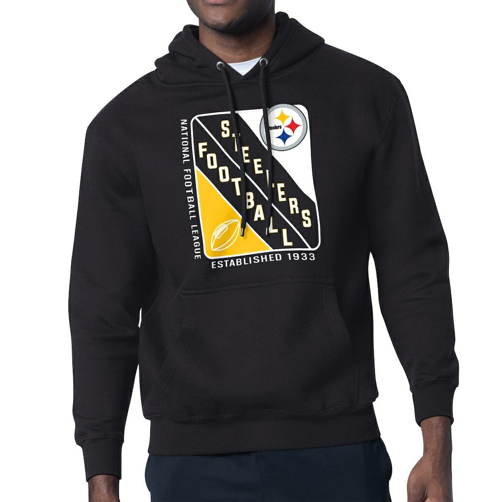 Starter Shield Logo Pullover Hoodie - Pittsburgh Steelers Hoodies