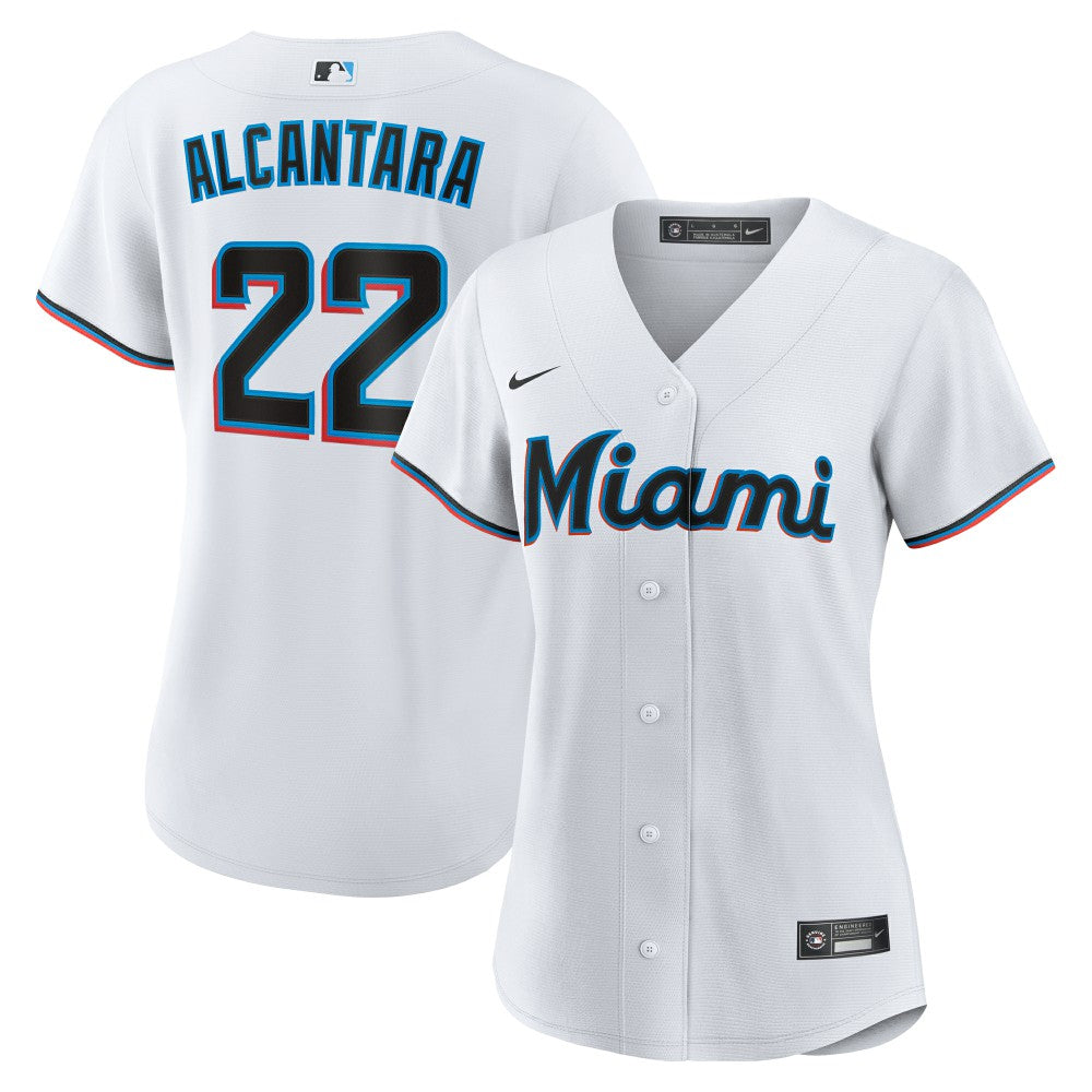 White Sandy Alcantara Miami Marlins Nike Women's Home Replica Player Jersey